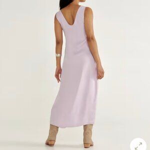 Tecovas Women's Embroidered Slip Dress Rose Snow